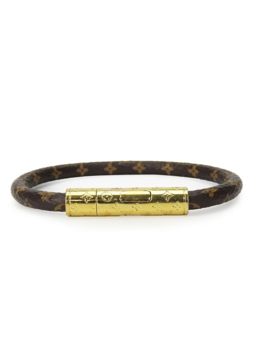 Louis Vuitton Bracelet Confidential M8274 F Monogram Metal Brown - Picture 2 of 9